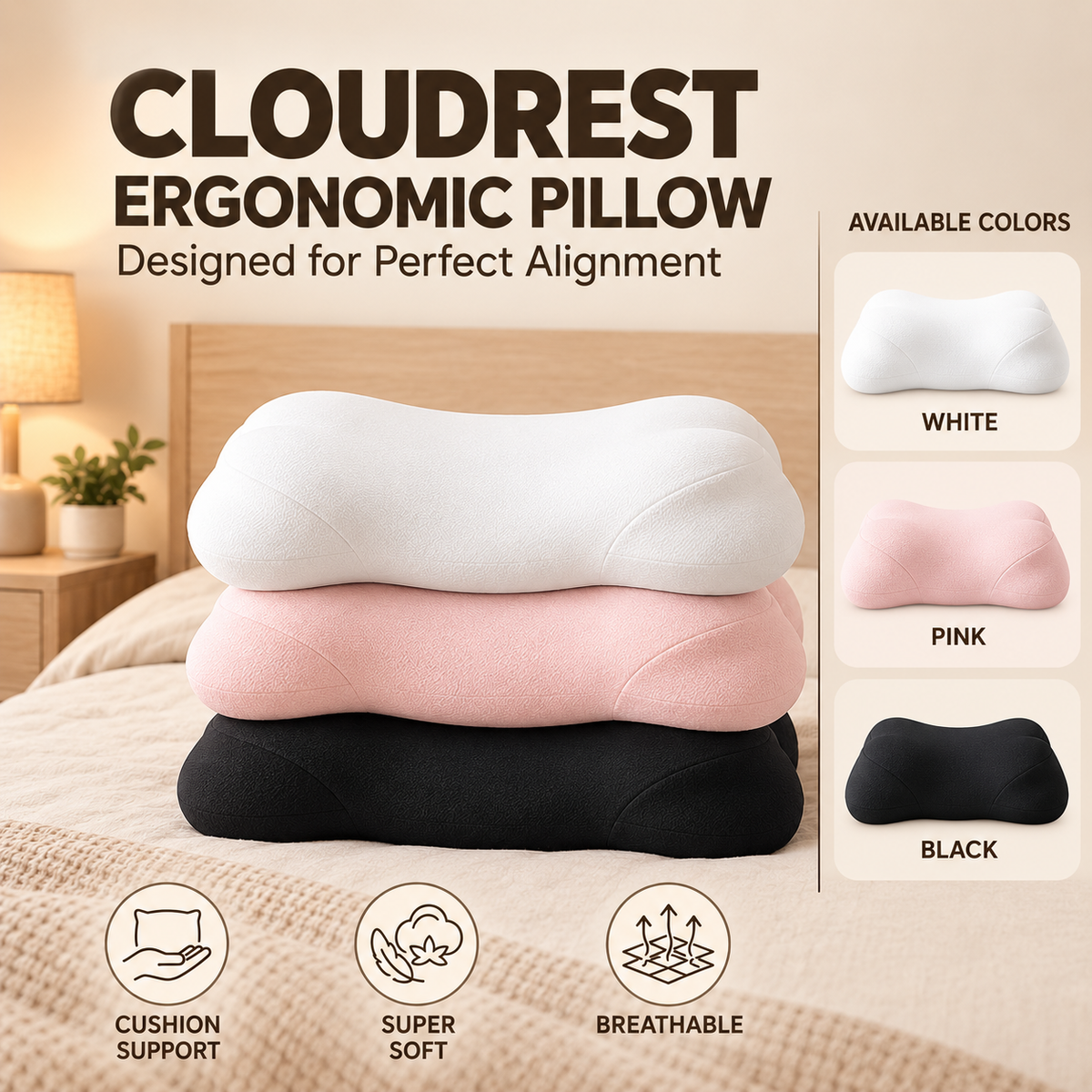 CloudRest Ergonomic Pillow