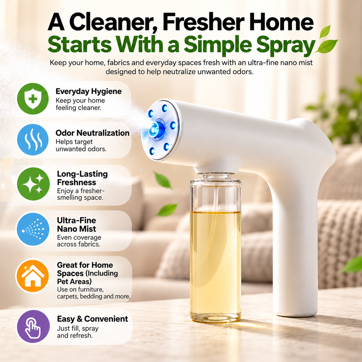 Nano Home Odor Neutralizing Spray
