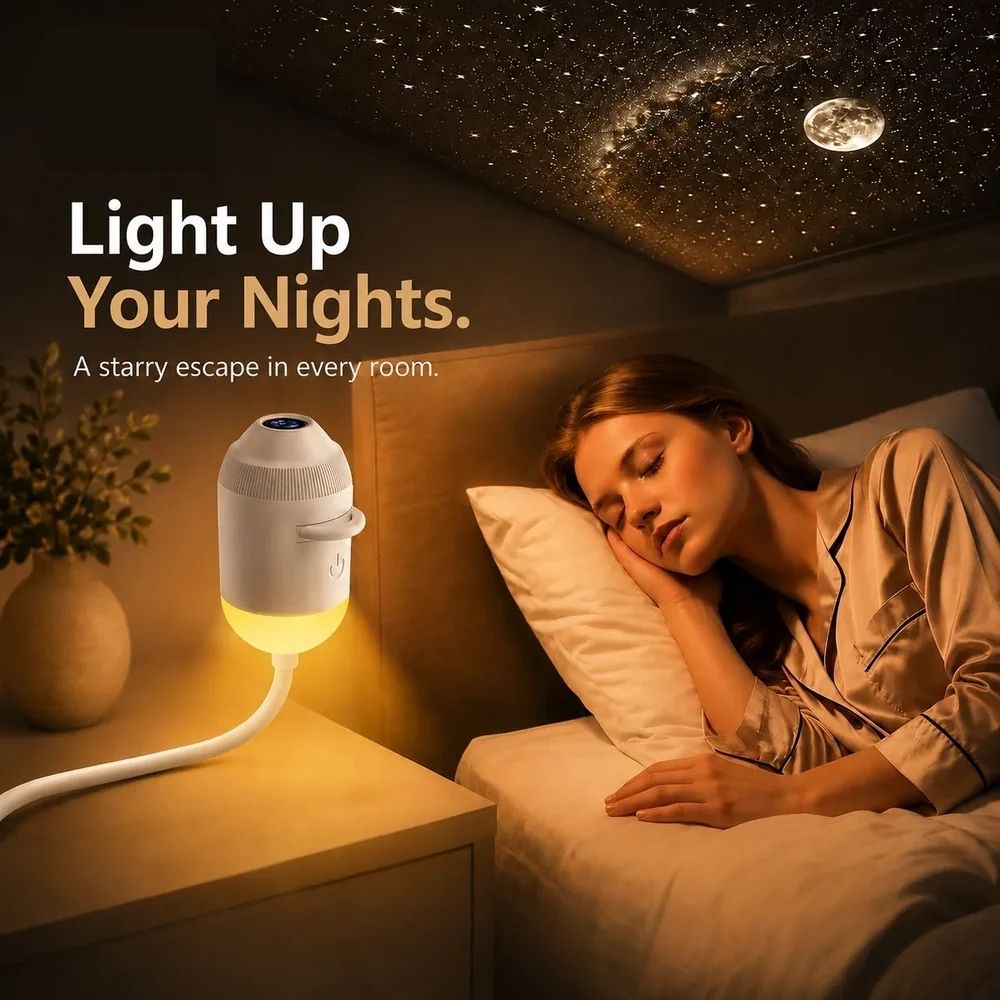 2 IN 1 Galaxy Starry Night Light