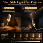 2 IN 1 Galaxy Starry Night Light