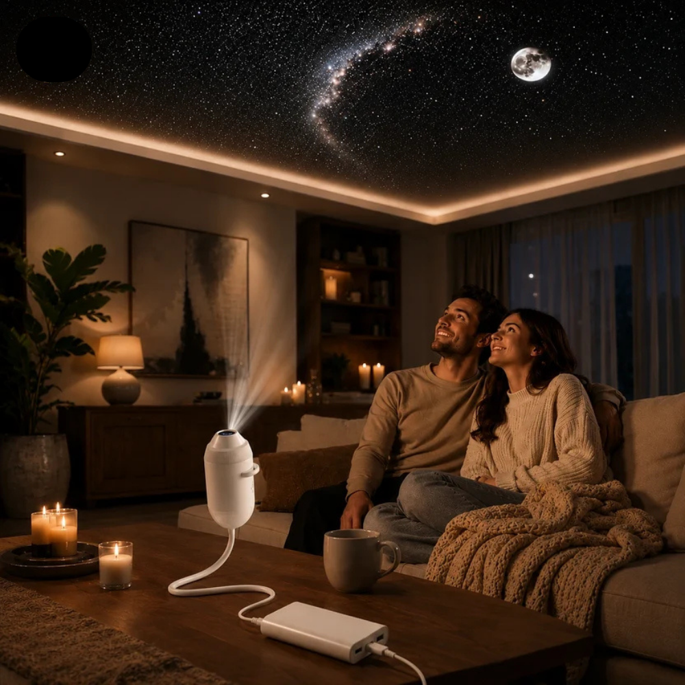 2 IN 1 Galaxy Starry Night Light